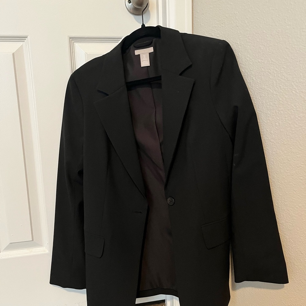 H&M Black Sport Coat Timeless Tailored Design